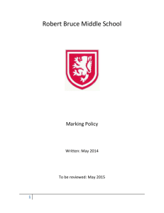 Marking Policy - Robert Bruce Middle School