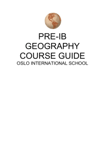 pre-ib geography: introduction philosophy