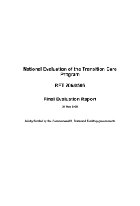 National Evaluation of the Transition Care Program