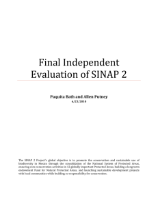 Final Independent Evaluation of SINAP 2