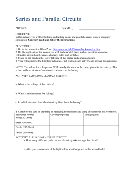 Parallel Circuit Math Worksheet Answers