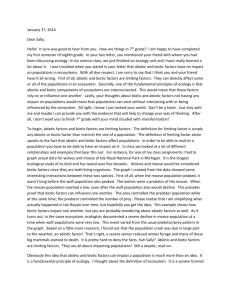 Letter/argument Ecology Writing Sample