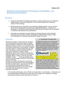 U-C Bluetooth – TheTechnology Vulnerabilities