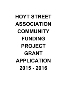 hoyt street association community funding project grant application