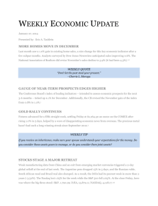weekly economic update - Connecticut Capital Management Group