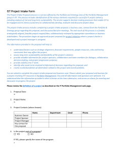 Project Intake Proposal Form