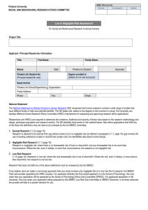 Low/Negligible Risk Assessment Form (DOCX 40KB)