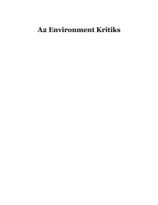 A2 Environment Kritiks - EP
