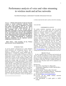 Performance analysis of voice and video streaming in wireless mesh