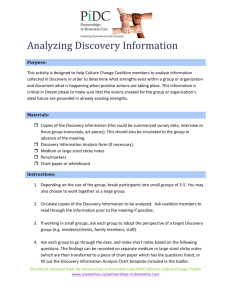 Activity - Analyzing Discovery information