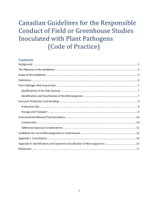 Guidelines for the Responsible Conduct of Field or Greenhouse