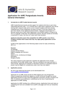 AHRC BGP awards general information (English)