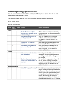 Method engineering paper review table