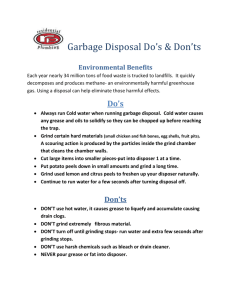 RP Garbage Disposal Do`s & Don`ts
