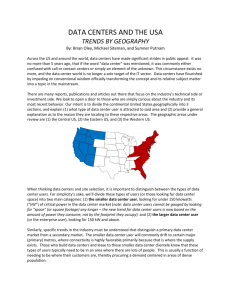 Data Centers and the USA Trends by Geography