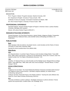 View Curriculum Vitae - College of Literature, Science, and the Arts