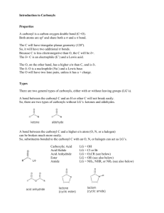 Introduction to Carbonyls