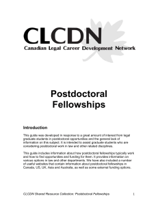 This guide includes information about how postdoctoral fellowships