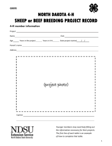 Feeding Period Sheet - North Dakota State University