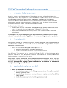 Innovation Challenge Draft User Requirements