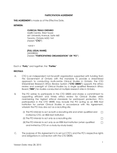 the CTO Participation Agreement | Version: May 28, 2015