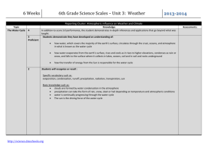 6th Grade Science Scales * Unit 3: Weather
