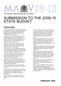 2009 * 2010 state budget submission (Word - 114KB)