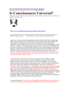 Is Consciousness Universal