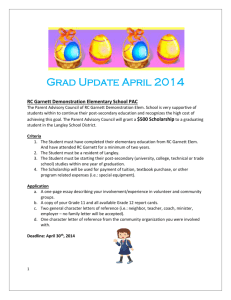 April 2014 Grad Update - RE Mountain Secondary