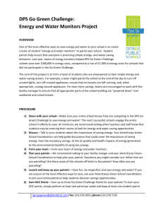 DPS Go Green Challenge: Energy and Water Monitors Project