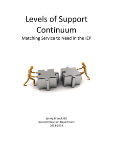 Levels of Support Packet 2013-14