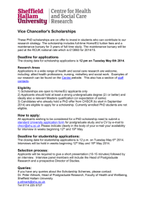 Vice Chancellor`s Scholarships