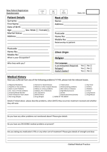 New Patient Registration Questionnaire