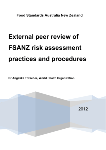 External peer review of FSANZ risk assessment practices and