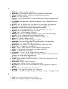 ACT/SAT Vocabulary
