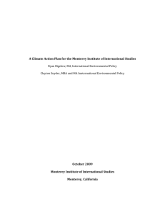 A Climate Action Plan for the Monterey Institute of International Studies