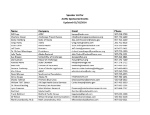 Speaker List for AAHU Sponsored Events
