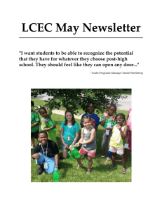 LCEC May Newsletter - Lussier Community Education Center