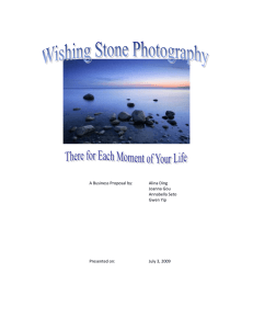 Appendix I – Wishing Stone Photography Floor Plan