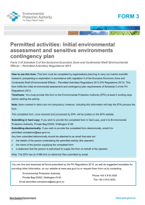 Initial Environmental Assessment - Environmental Protection Authority