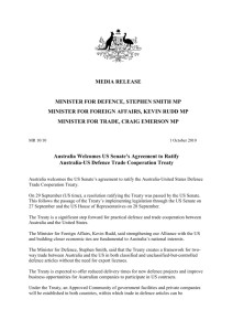 Joint Media Release: Foreign Minister Rudd, Defence Minister Smith