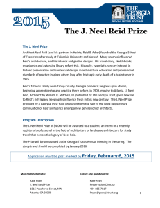 2015 The J. Neel Reid Prize - The Georgia Trust for Historic