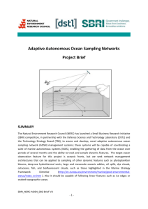 Adaptive Autonomous Ocean Sampling Networks Project Brief