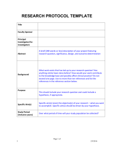 research protocol template