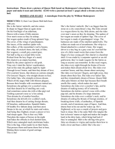 queen mab monologue