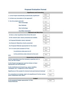Proposal Evaluation Format for Peer Review