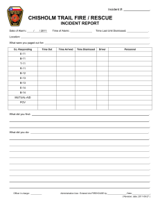 Incident Report - Chisholm Trail Fire Rescue