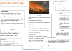 Great Fire of London topic plan for parents