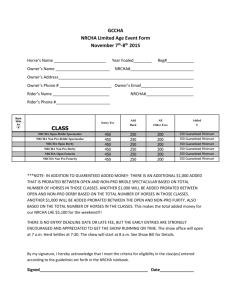 NRCHA Limited Aged Event Entry Form
