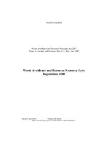Waste Avoidance and Resource Recovery Levy Regulations 2008